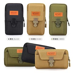 2 層バックルオックスフォード布携帯電話ウエストバッグ着用ベルト携帯電話バッグ耐摩耗性携帯電話ウエストバッグ仕事小銭入れ卸売