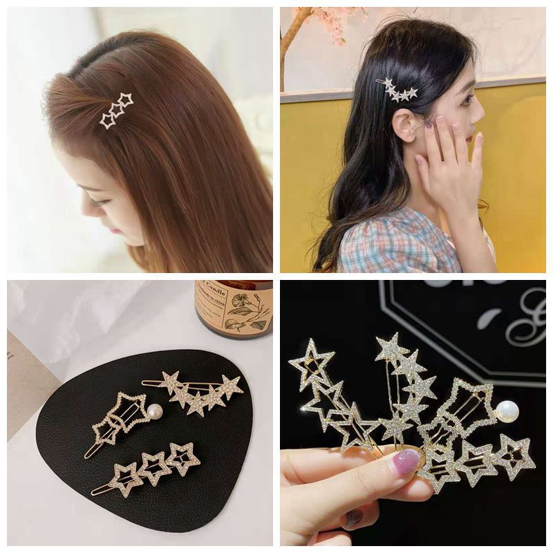 Brand Star Water Diamond Series Frog Clasp Sparkling Hair Accessory Small Hair Pin Online Edge Clips Frog Hair Clip