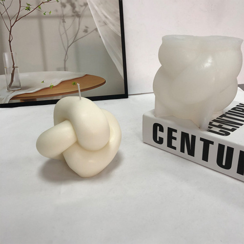 Cross-border special supply for ins large thick rope knotted aromatherapy candle silicone mold diy production diffuser stone aromatherapy ornaments