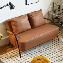 单人布艺沙发客厅2023新款出租房小户型豆腐块直排科技布小沙发椅