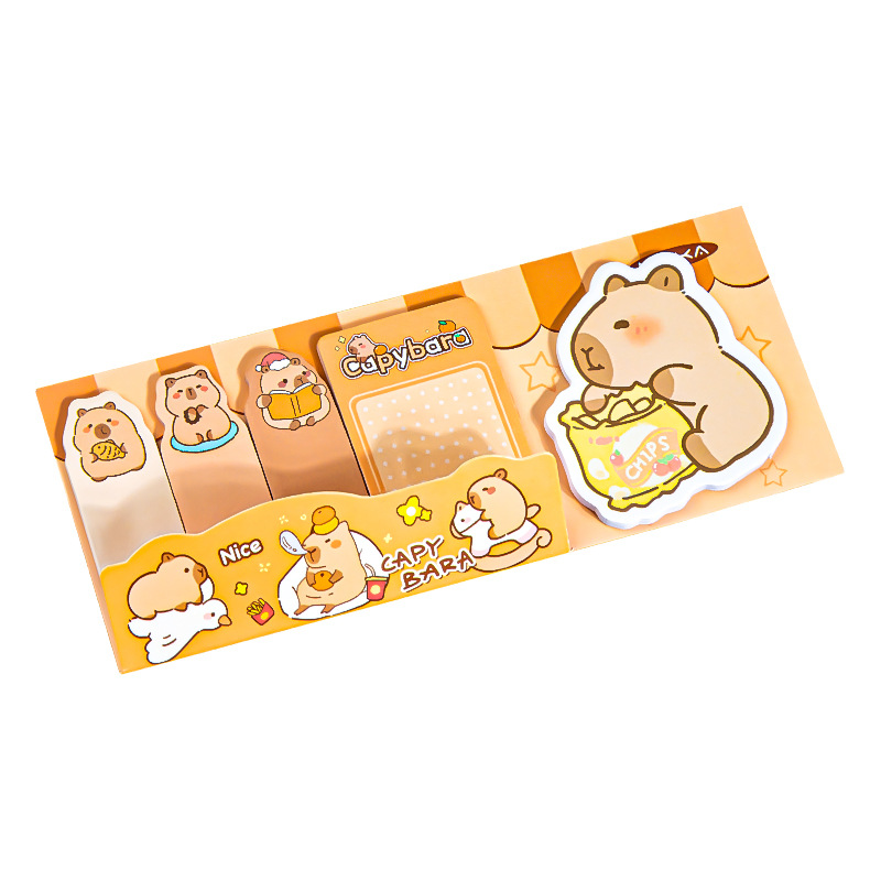 Cute dibujos animados animales pastillas estudiantes portátiles notas de notas de aprendizaje suministros de oficina de forma extraña N pastillas image 6