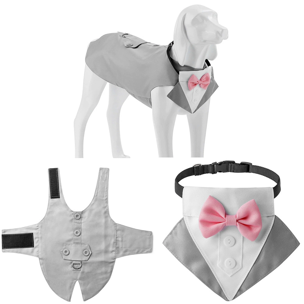 Трансграничный Свадебный костюм собаки любимчика одежда костюм любимчика жилет свадебный банкет ПЭТ свадебный костюм