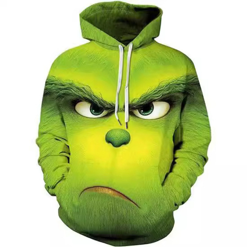 20.24 million Holy Christmas New Green Hair Monster Grinch 3D Hoodie Casual Pullover Hooded Hoodie Men 20.24 million Holy Christmas New Green Hair Monster Grinch 3D Hoodie Casual Pullover Hooded Hoodie Men