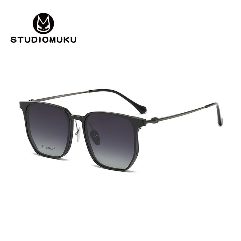 STUDIOMUKU gafas clásicas de negocios, marcos de gafas super grandes, marcos de gafas super guapo y super cool.
