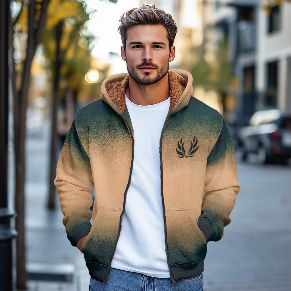 Chaqueta de manga larga de todo fósforo de moda clásica simple, casual diario, cómodo suéter con capucha con cremallera MF12