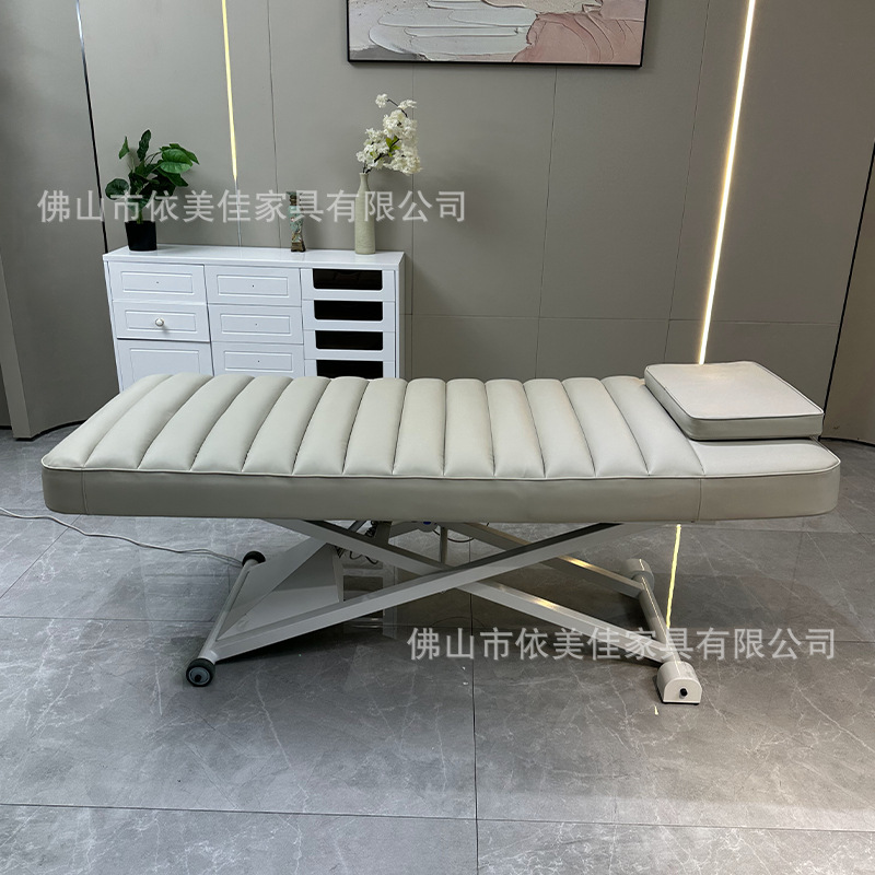 Cama de belleza eléctrica con agujeros respiratorios, control de pies libres, ajuste de masaje corporal SPA, sillón relajado, calefacción de la superficie de la cama