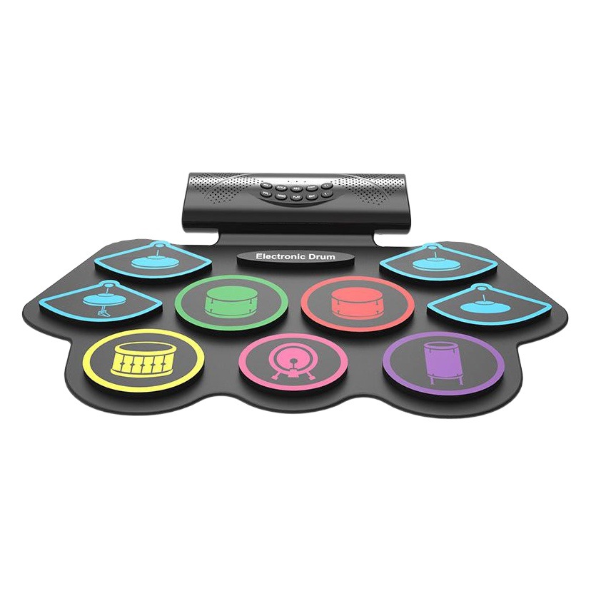 Rollo de mano tambor electrónico USB Batería Electrónica batería portátil conjunto de silicona profesional Jazz electrónica tambor jugando Bluetooth