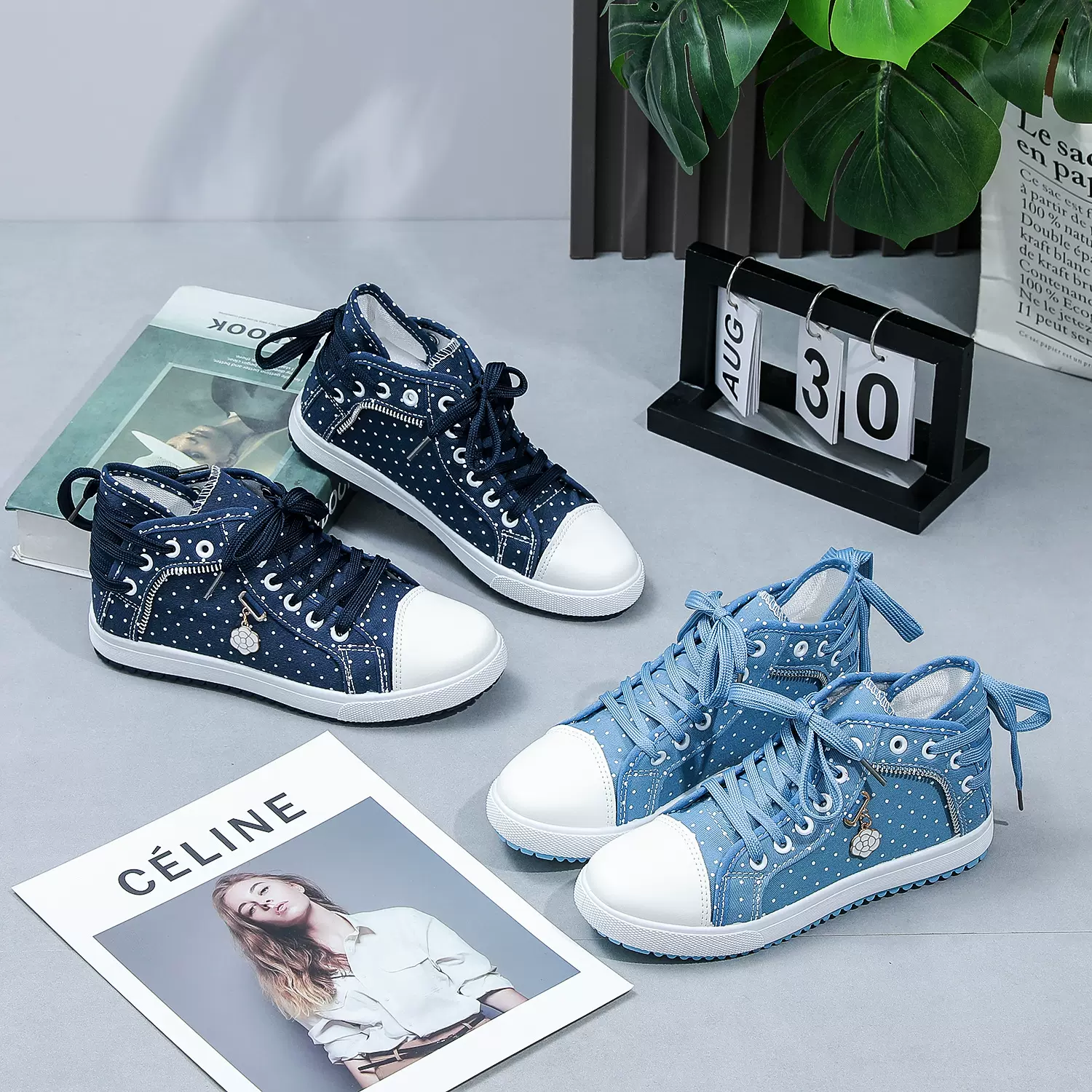 2024新款蕾丝网面透气高帮鞋女韩版百搭休闲运动板鞋学生小白鞋潮