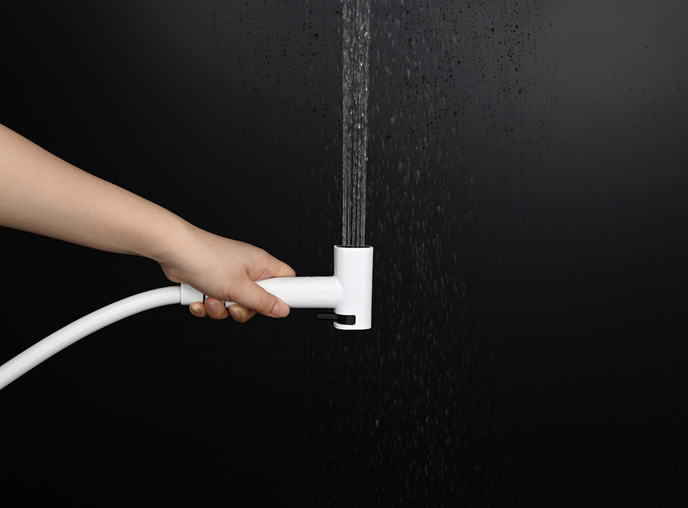 Bathroom toilet spray gun companion set, bathroom toilet cold and hot washbasin, concealed toilet spray gun with tissue holder undefined