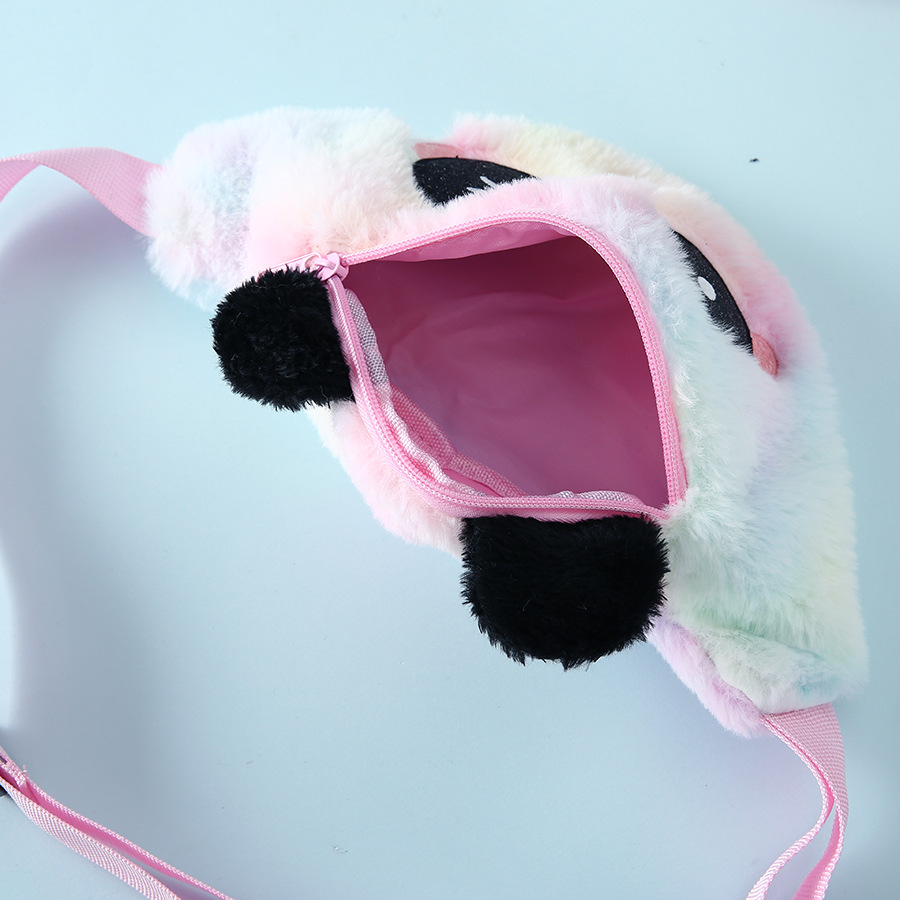 Cute Panda Cartoon Plush Waist Bag Children's Messenger Bag27*13*3 display picture 4