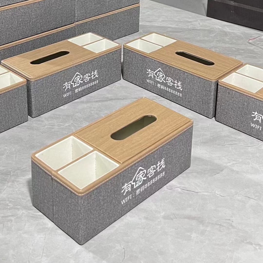 Simple caja de pañuelos de cuero Hotel Club B & B hogar sala de estar mesa de café caja de almacenamiento caja de pañuelos de cuero multifuncional