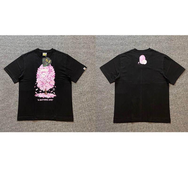 APE Ape トレンドブランド 外国貿易 ヘビーウェイト ピュアコットン ラウンドプリント 男女同型 ゆったり プレミアム 半袖 Tシャツ 25SS|undefined