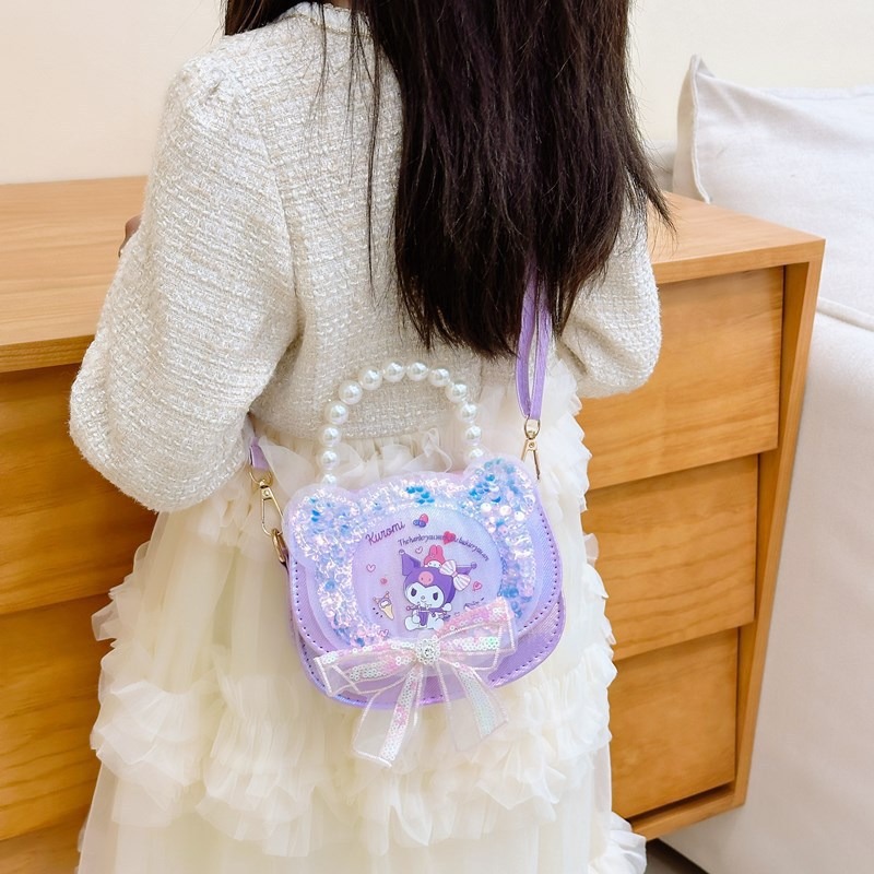 Arco de sequillas princesa bolso de viento amor Koolomi niñas bolso de tramo inclinado super hermoso bolso de mano bebé