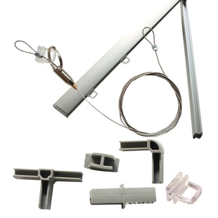 Supermarket aluminum alloy guide rail boom slide rail accessories fruit and vegetable fresh suspension system price tag POP pole
