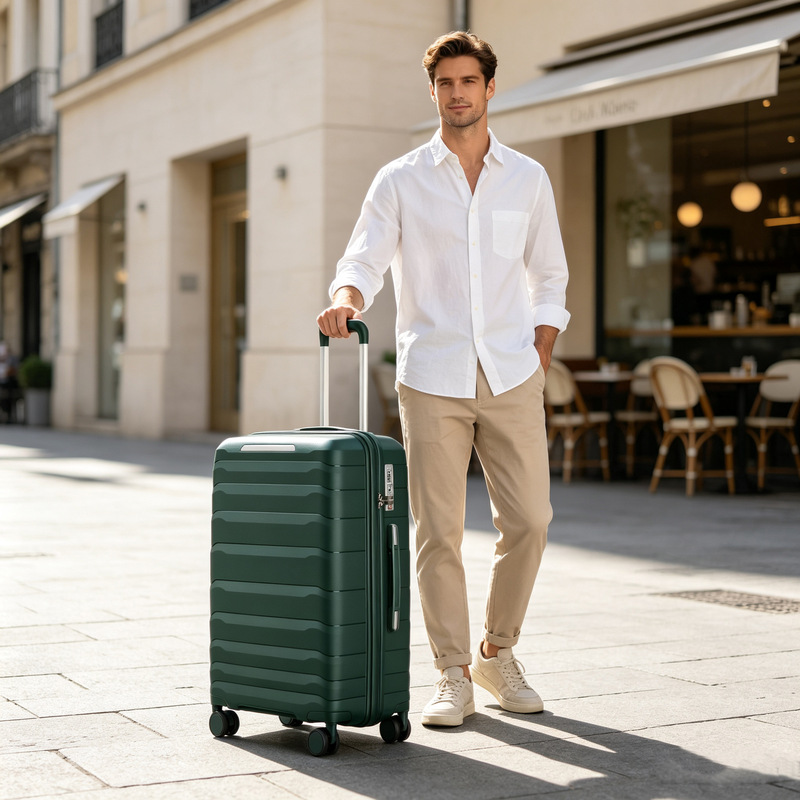 New cross-border PP three-piece trolley luggage set 20inch Customs lock boarding suitcase password luggage wholesale customization New cross-border PP three-piece trolley luggage set 20inch Customs lock boarding suitcase password luggage wholesale customization