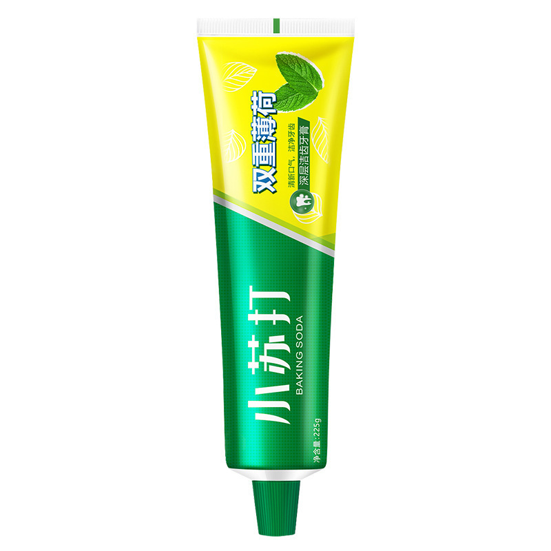 [Registro aprobado] gran capacidad 225 g pasta de dientes de bicarbonato de sodio aliento fresco doble menta fabricante de pasta de dientes image 6