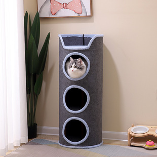Factory Direct Supply of Cat Climbing Frame, Cat Nest, Multi-Layer Tree Hole, Felt Cloth, Cattery, Non-Occupying Pet Supplies, Cross-Border Hot Model