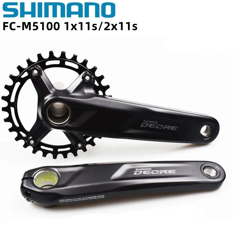 Кривошип SHIMANO M5100, кривошип M5100, диск M5100, 11-скоростной горный велосипед, одинарный и двойной диск, большое звено цепи