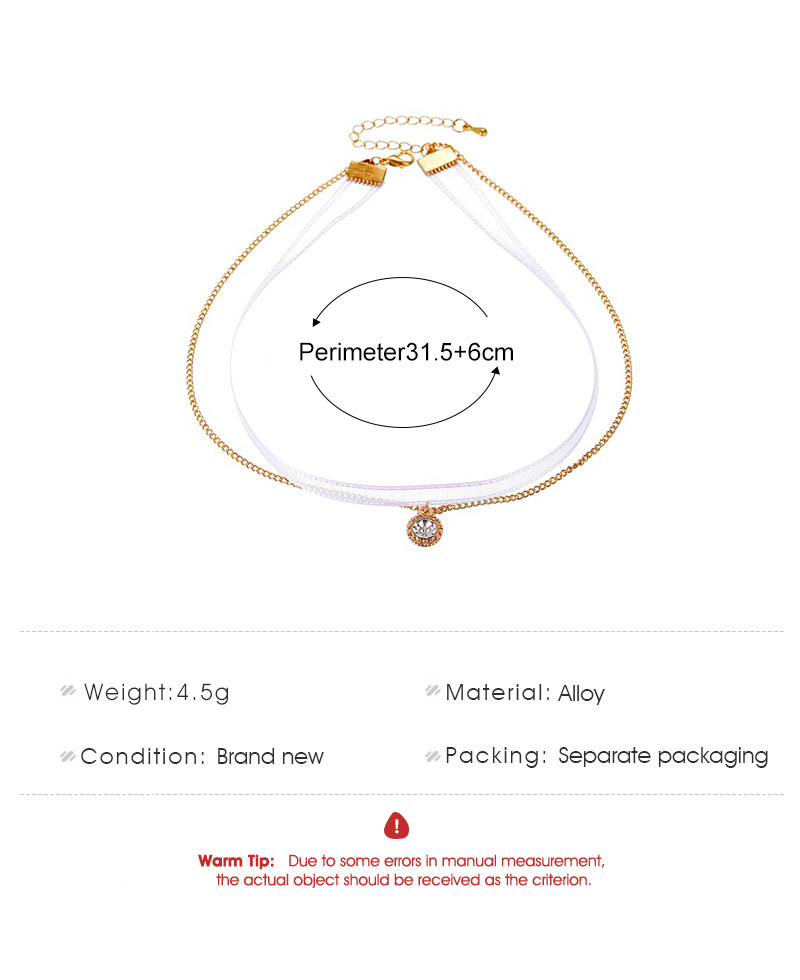 Cadena de malla simple de doble capa, collar gargantilla súper inmortal personalizado japonés y coreano, francés famoso en Internet_voghion.com