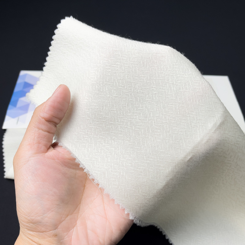 Aguja de seda de azúcar jacquard 29.5 mm 138 ancho de puerta 16% seda de morera 84% moda de lana FD6128