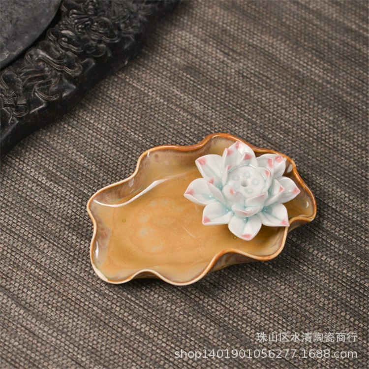 Керамическая диска из лотоса Jingdezhen диска для благовоний ароматная печь для дома украшения лотоса нити благовоний заглушка