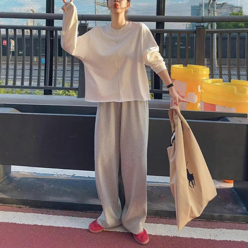 卫裤 秋新款爽滑棉高腰休闲裤运动弹力卫裤|undefined