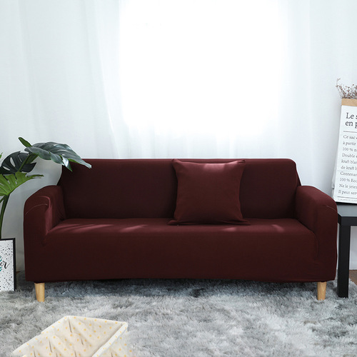 Solid Color Full Cover Sofa Fabric Full Cover Internet Famous Lazy Man Sofa Cover Universal Cover Simple L Shape Empress Cover Cross-border Exclusive 
