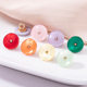 Xiaoxiang style pearlescent resin shirt button high-end color button high-end feeling clothes shirt metal decorative buckle