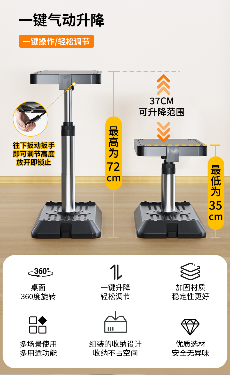 Car-Mounted Small Table Board, Foldable and Adjustable Table for the Back Seat of the Car, Used for Eating, Drinking, and Doing Homework