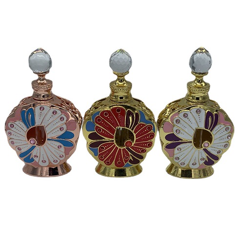Rose Flower Wholesale Middle Eastern Dubai Style Perfume Bottle Desert Floral Aroma Empty Bottle Manufacturer Wholesale