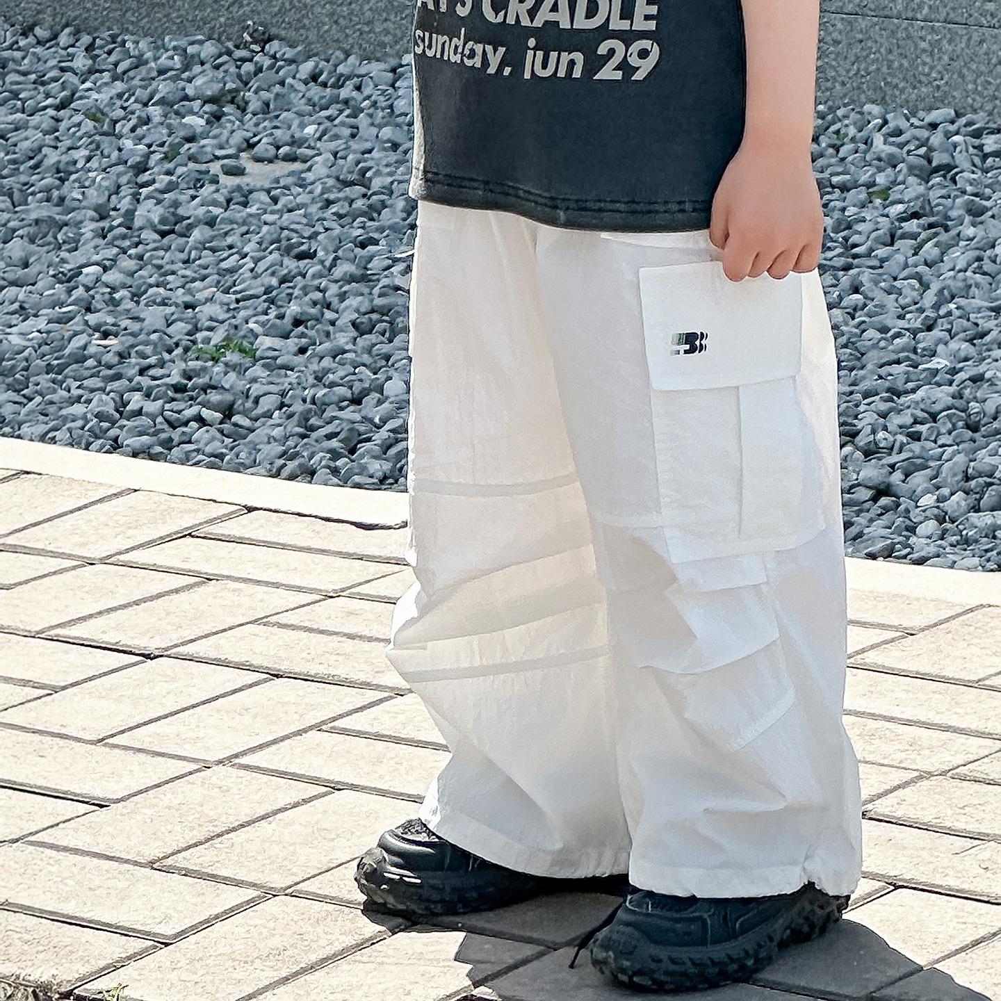 Cotton Shop Summer Thin Cargo Pants for Children Korean Style 2025 New Summer Children's Clothing Trendy Sports Anti-Mosquito Pants