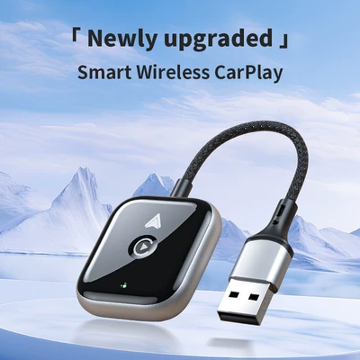 Simsiz CarPlay və Android Auto Box Wired to Wireless - 2-in-1-10cm-cable-black