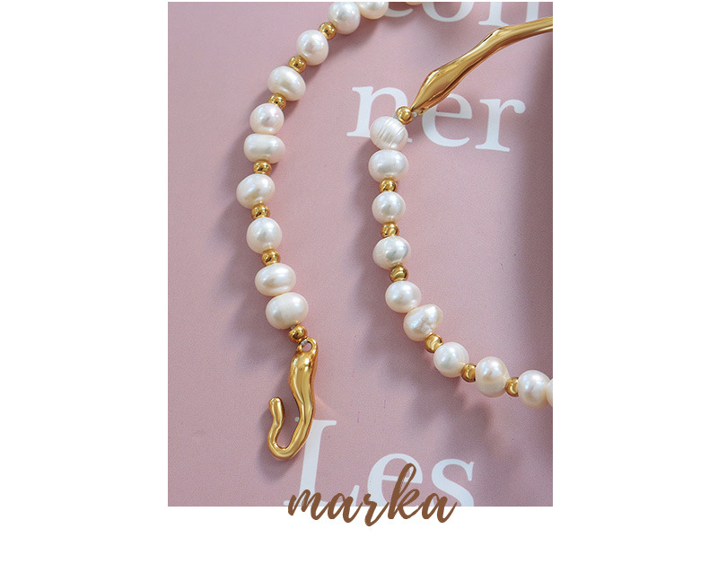 Bracciale in acciaio al titanio con perla d acqua dolce_voghion.com