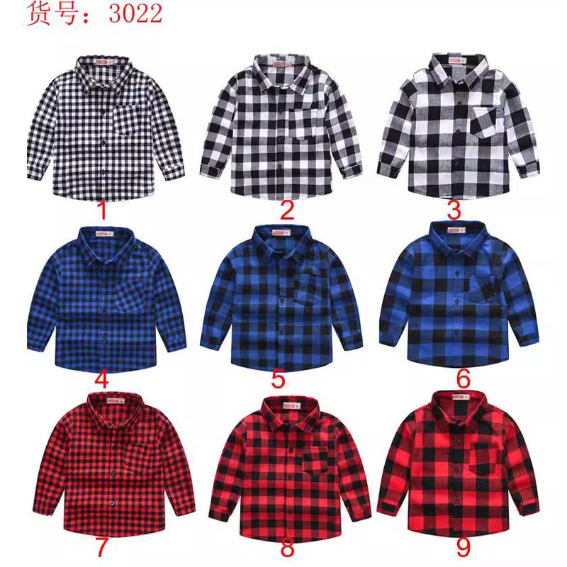 New children's shirt Spring and Autumn new children's clothing for boys and girls plaid shirt Europe and the United States children handsome top wholesale New children's shirt Spring and Autumn new children's clothing for boys and girls plaid shirt Europe and the United States children handsome top wholesale