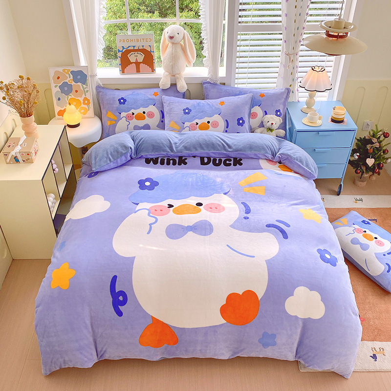 큰 꽃 행복한 오리