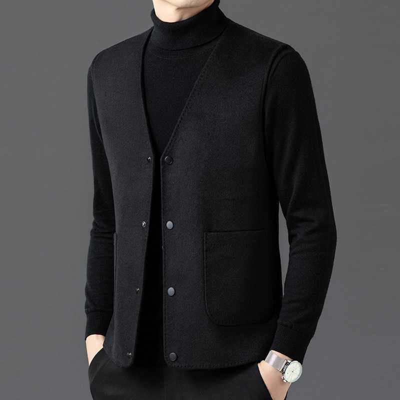 Counter Double-sided Tweed Suit Vest Men's Warm Vest Wool Wool Down Wool Vest Wool Vest