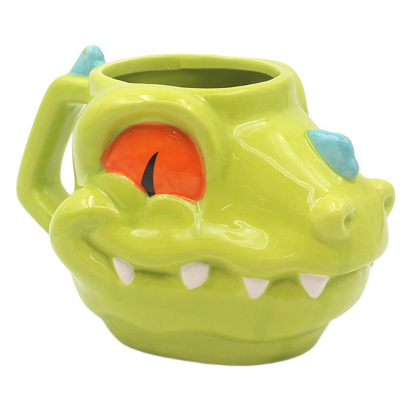 Taza de cerámica 3D de dibujos animados transfronterizos, taza con forma de dinosaurio, taza creativa para desayuno de animales, taza con forma especial, taza de agua para oficina
