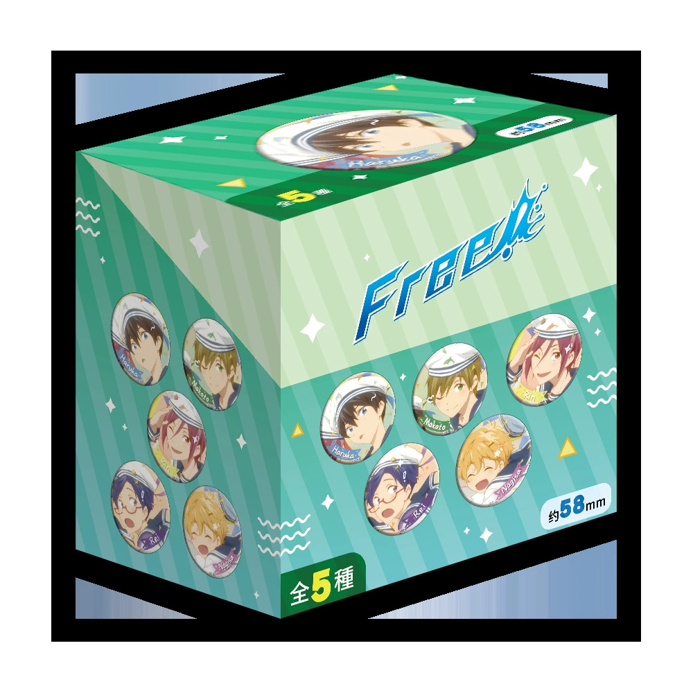 Подлинный «Free!» Лайм-Ye Летняя серия Полароид Blind Box Нанаcе Харука Аниме Две страницы Переферийный Танико
