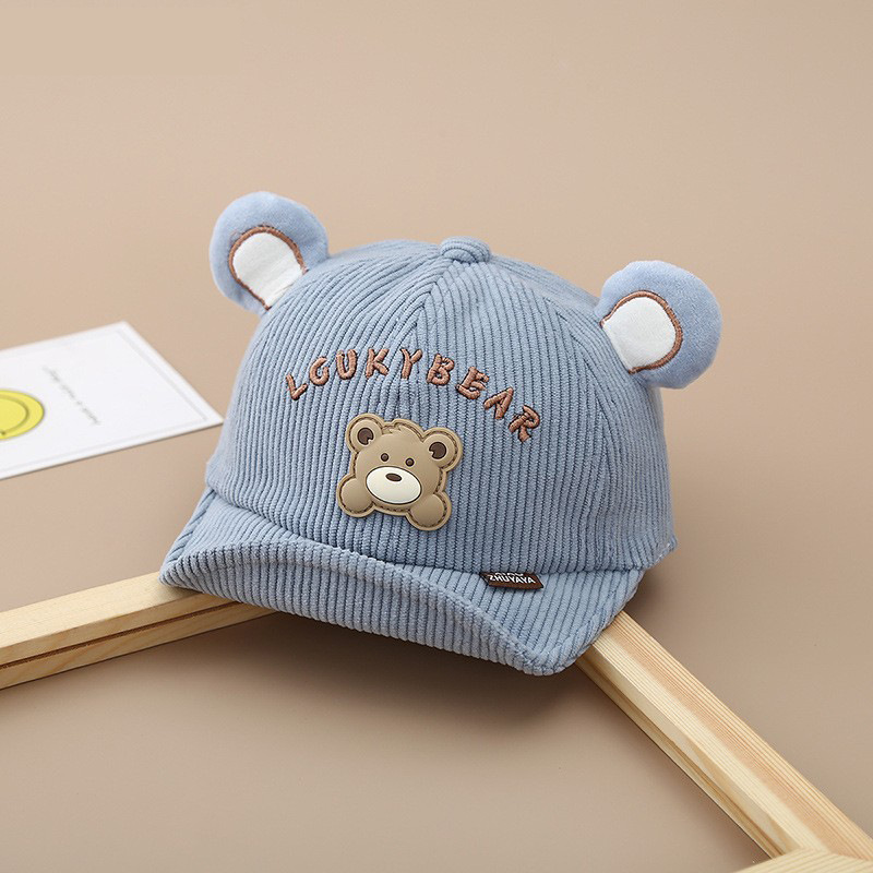 Sombrero para bebés otoño y invierno grueso para bebés masculinos y femeninos primavera y otoño lindos osos sombreros de protección solar