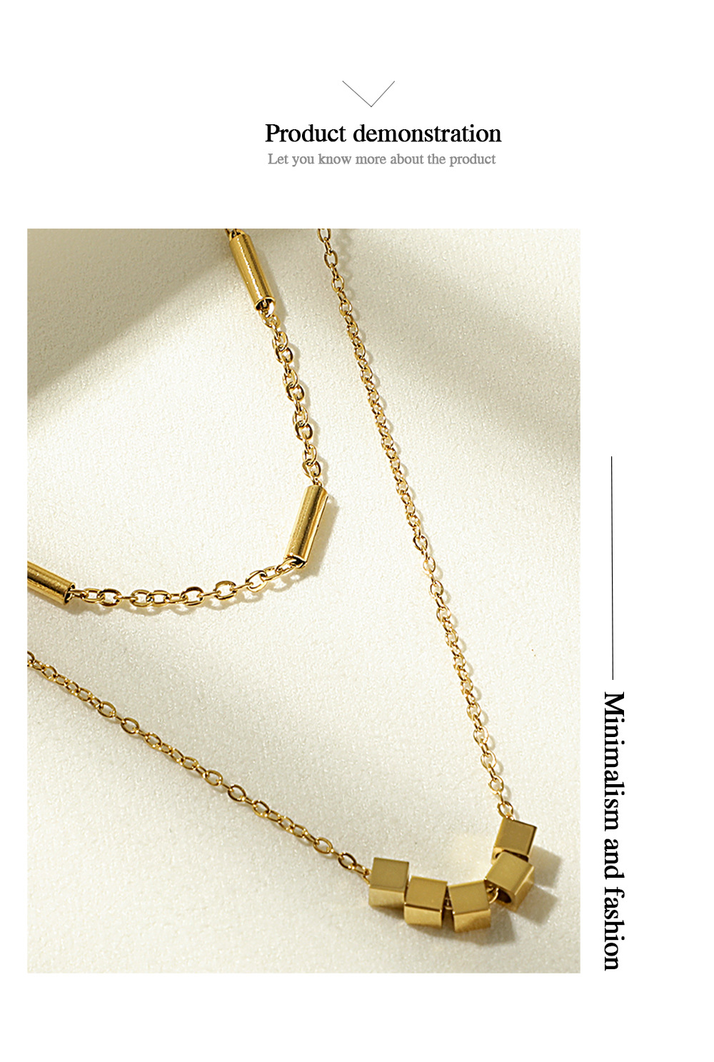 Geometric Fashion Stainless Steel Necklace Wholesale display picture 3