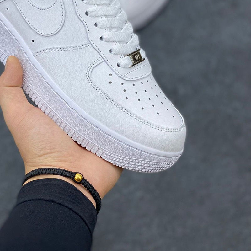 Putian zapatos de la Fuerza Aérea N ° 1 zapatos bajos del tablero superior AF1 zapatos blancos Alta versión AF1 pareja zapatos de hombre y mujer de moda casual