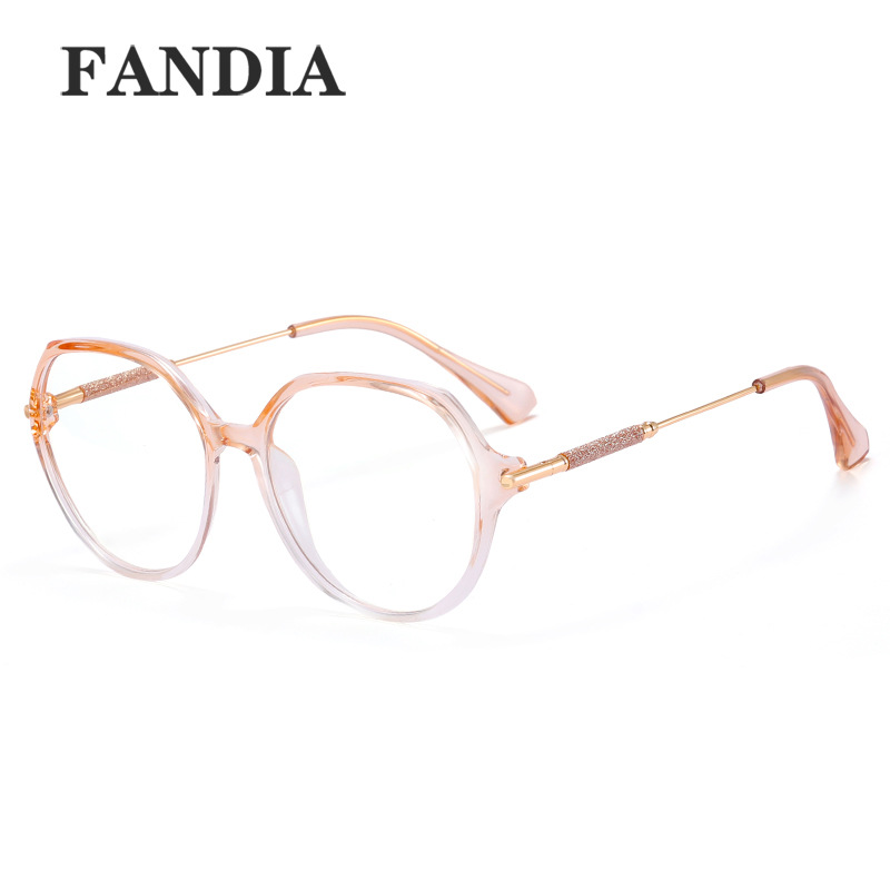 95302 2023 nuevo anti-azul gafas de luz de las mujeres marco redondo lente Lisa artesanía óptica en stock fábrica venta al por mayor