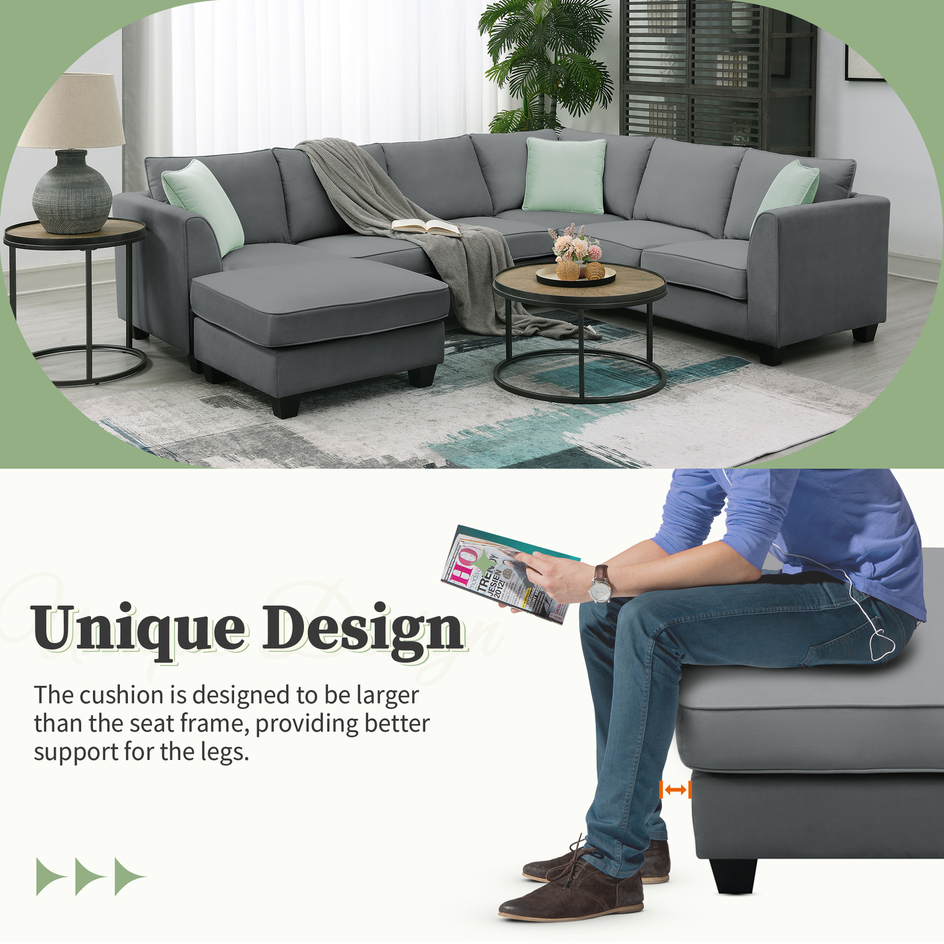 Sofá minimalista, tela, sala de estar para el hogar, piso, sofá de tela moderno, simple, grande y pequeño