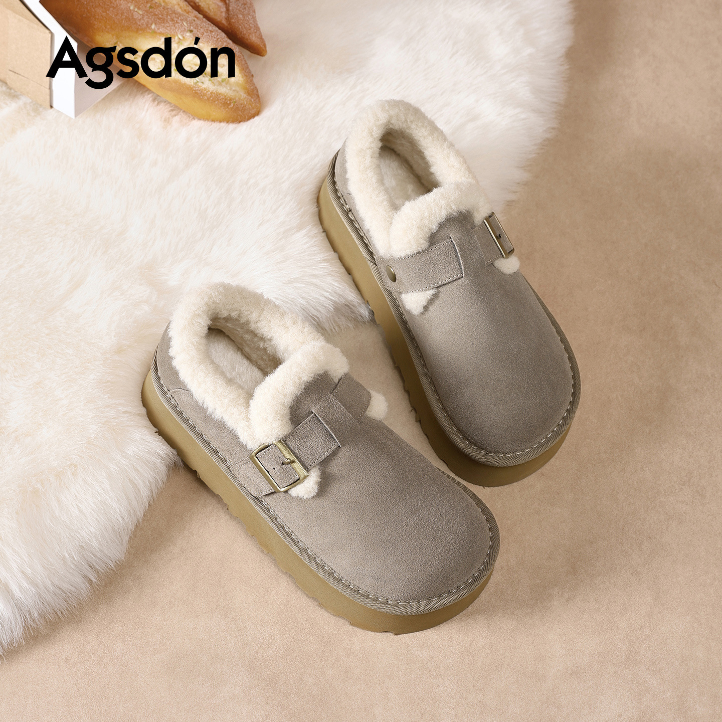 Augu Lion Deng Xiaoping Mueller zapatos mujeres 2025 nuevo otoño invierno al aire libre zapatos de algodón de nieve casuales zapatos de suela gruesa