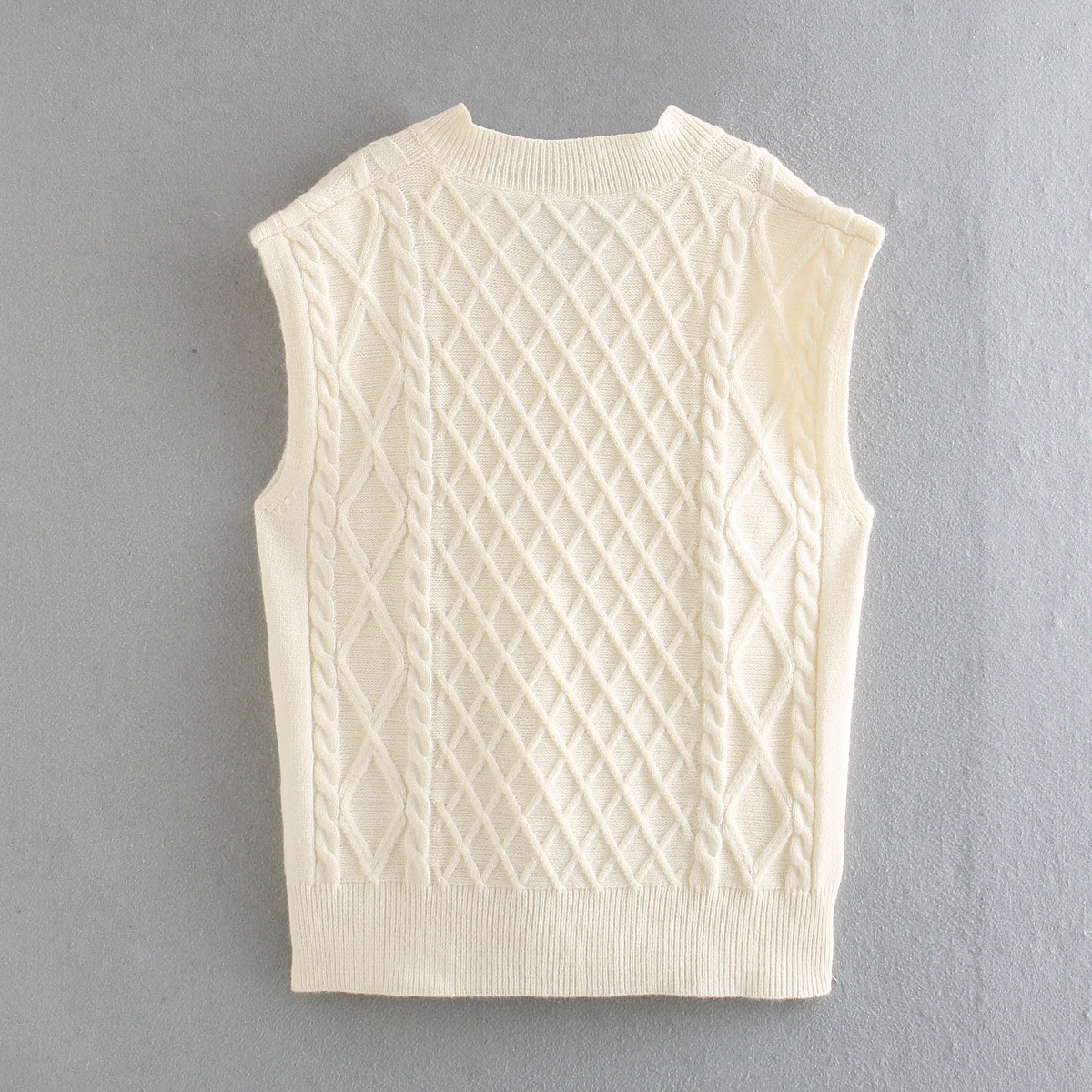 V-Neck Knitted Pullover Vest NSAM26353