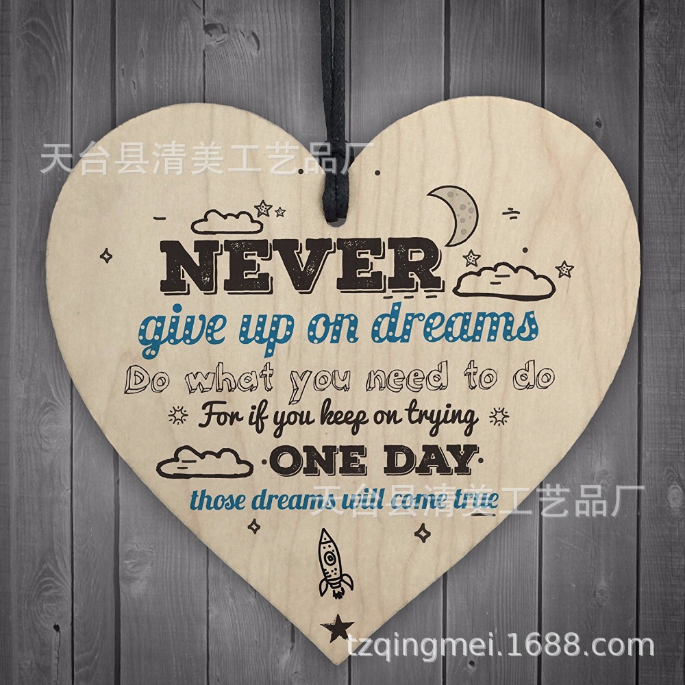 100mm love madera pieza colgante 1 paquete