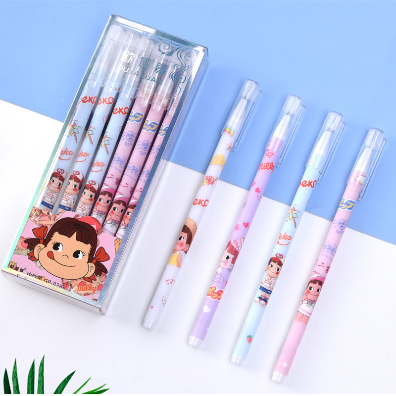 Bolígrafo de Gel para Estudiantes, Envío Directo, Bolígrafo de Firma Negro, Recarga de Tubo de Aguja Completa, Elegante y Estilizado, Bolígrafo de Carbón de Barril Fino