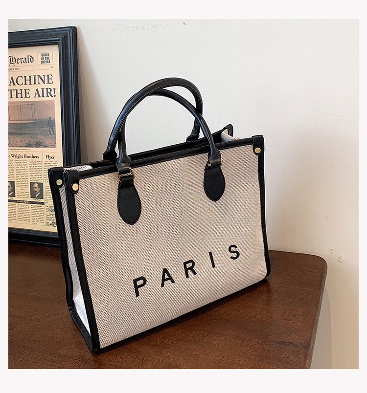 Nihaojewelry Wholesale Fashion Letter Paris Large Capacity Tote Bag display picture 61