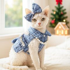 现货宠物衣服秋冬款小型犬幼犬快乐狗猫保暖舒适服饰小香风背包裙