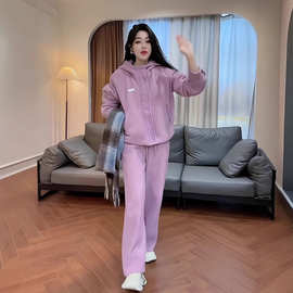 春秋季时尚卫衣套装女2025年新款运动风休闲显瘦通勤加厚两件套潮